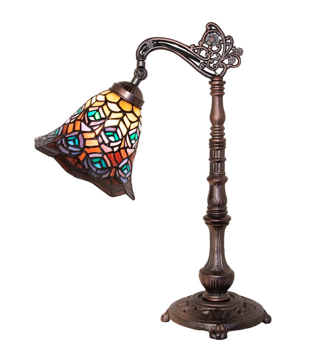 Meyda Tiffany 244782 One Light Table Lamp, Mahogany Bronze