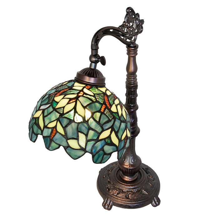 Meyda Tiffany 244783 One Light Table Lamp, Mahogany Bronze