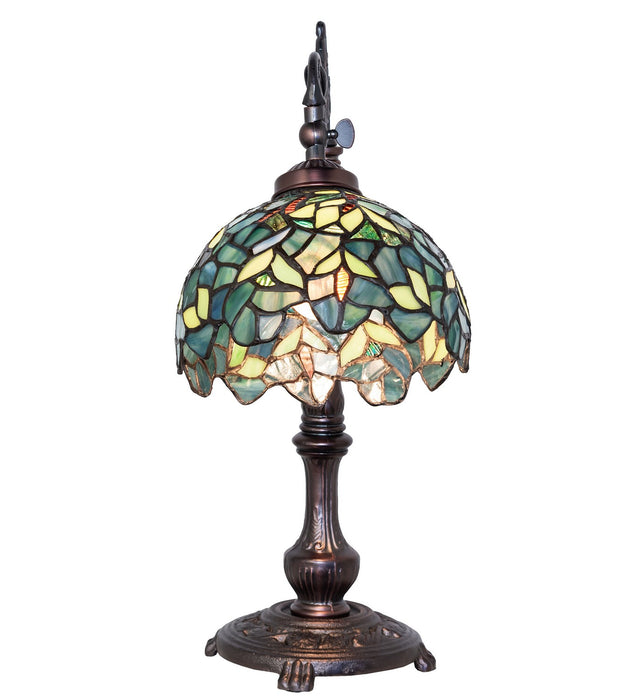 Meyda Tiffany 244783 One Light Table Lamp, Mahogany Bronze