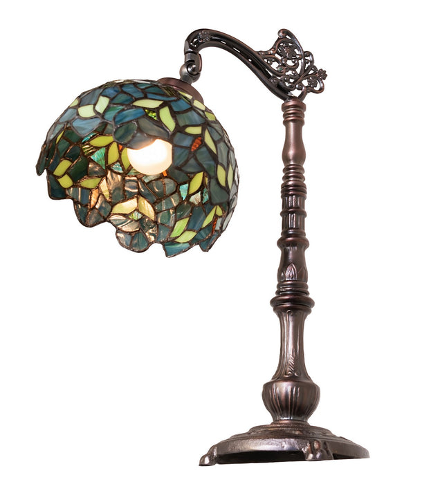 Meyda Tiffany 244783 One Light Table Lamp, Mahogany Bronze