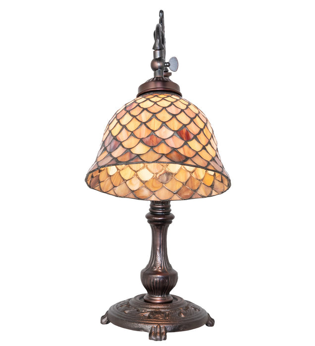 Meyda Tiffany 244784 One Light Table Lamp, Mahogany Bronze