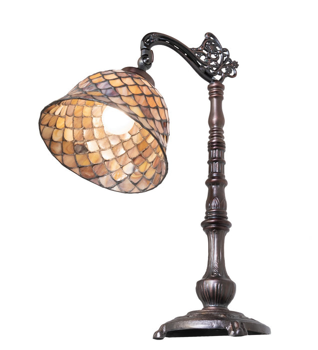 Meyda Tiffany 244784 One Light Table Lamp, Mahogany Bronze