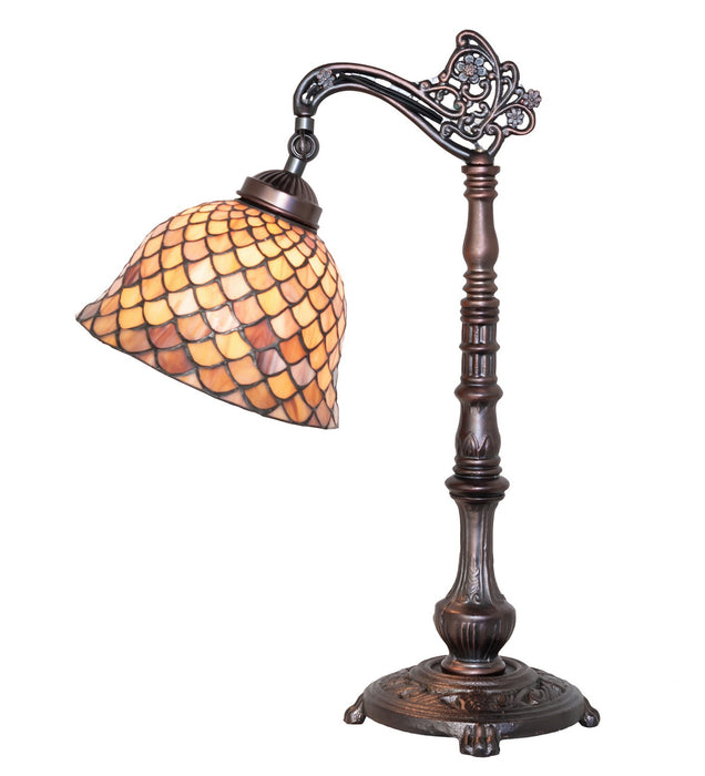 Meyda Tiffany 244784 One Light Table Lamp, Mahogany Bronze