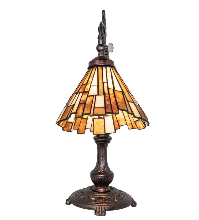 Meyda Tiffany 244785 One Light Table Lamp, Mahogany Bronze