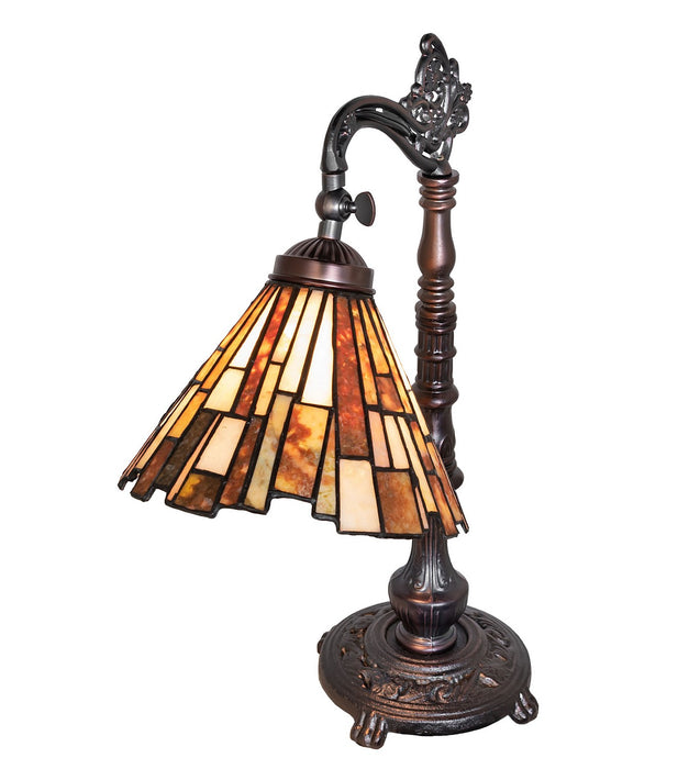 Meyda Tiffany 244785 One Light Table Lamp, Mahogany Bronze