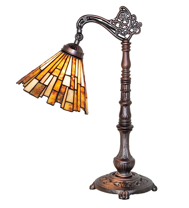 Meyda Tiffany 244785 One Light Table Lamp, Mahogany Bronze