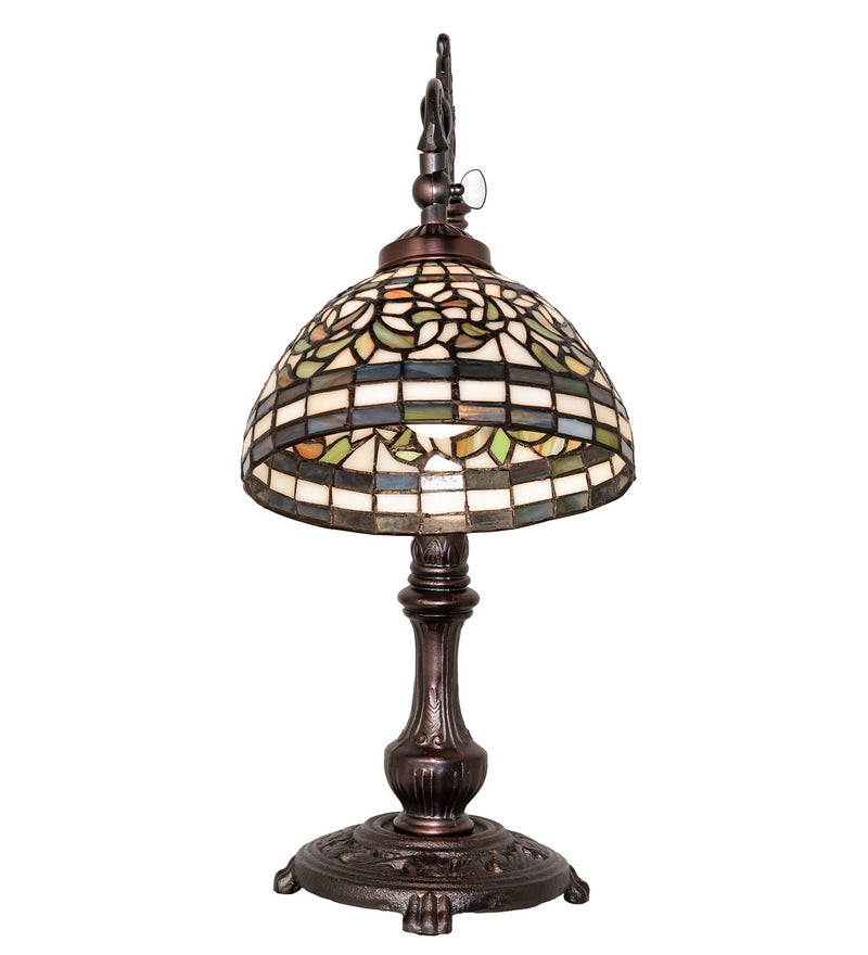 Meyda Tiffany 244789 One Light Table Lamp, Mahogany Bronze