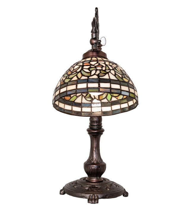 Meyda Tiffany 244789 One Light Table Lamp, Mahogany Bronze