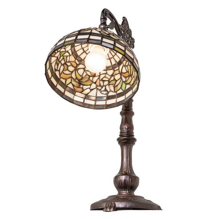 Meyda Tiffany 244789 One Light Table Lamp, Mahogany Bronze