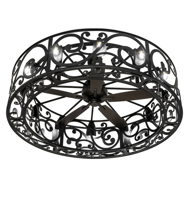 Meyda Tiffany 261144 12 Light Lantern, Solar Black