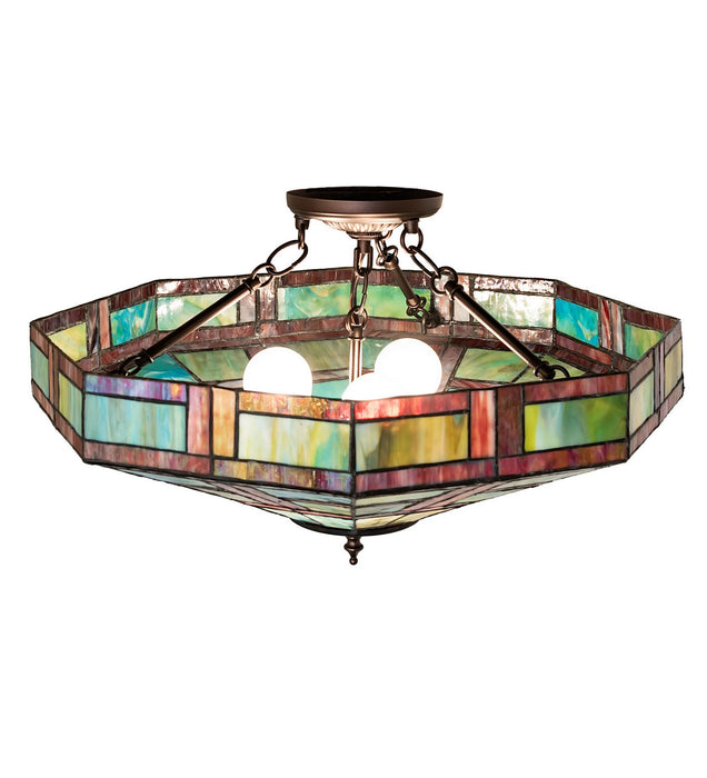Meyda Tiffany 261297 Three Light Semi-Flushmount