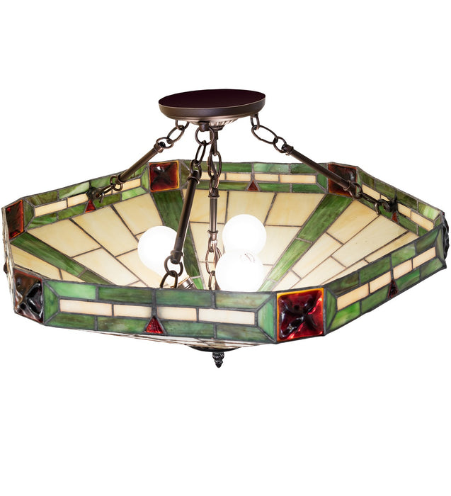 Meyda Tiffany 261298 Three Light Semi-Flushmount