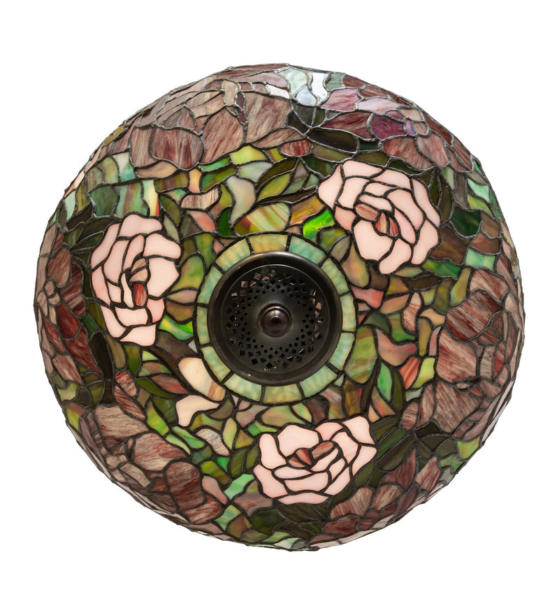 Meyda Tiffany 262137 Three Light Semi-Flushmount, Mahogany Bronze