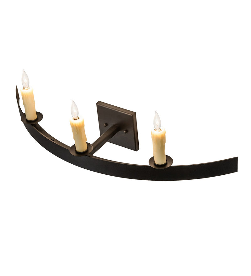 Meyda Tiffany 263901 Three Light Wall Sconce, Textured Black