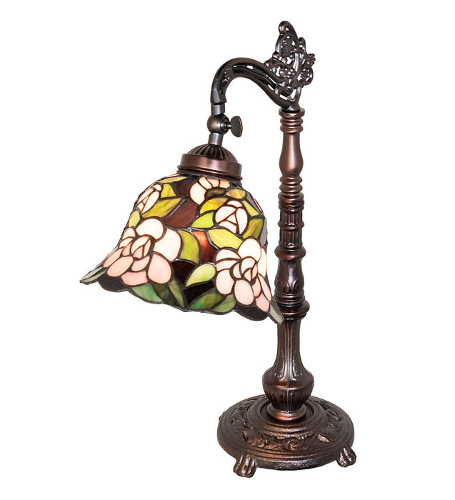 Meyda Tiffany 65078 One Light Table Lamp, Mahogany Bronze