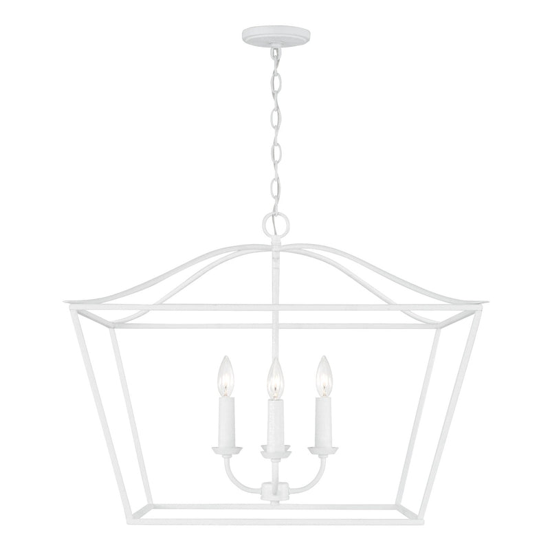 Capital Lighting 350641XW Four Light Pendant, Textured White