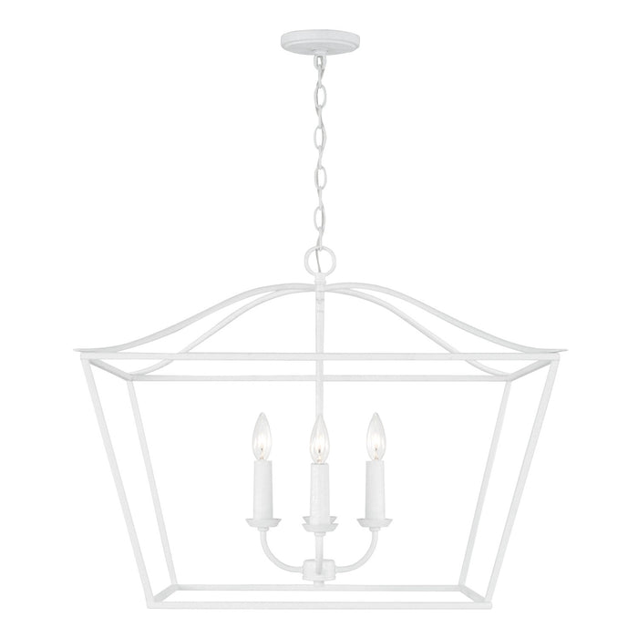 Capital Lighting 350641XW Four Light Pendant, Textured White