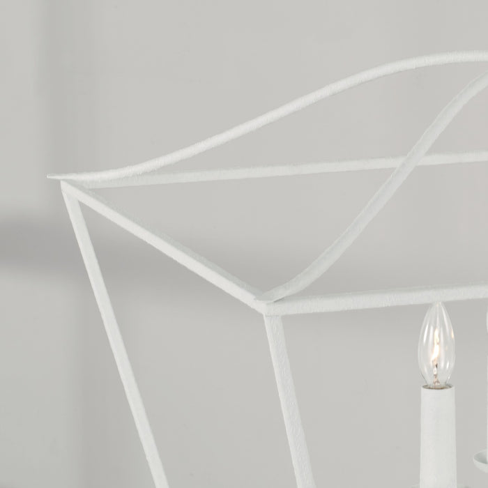 Capital Lighting 350641XW Four Light Pendant, Textured White