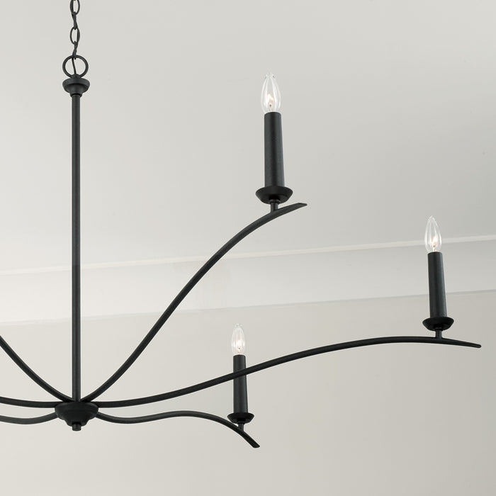Capital Lighting 450661BI Six Light Chandelier, Black Iron