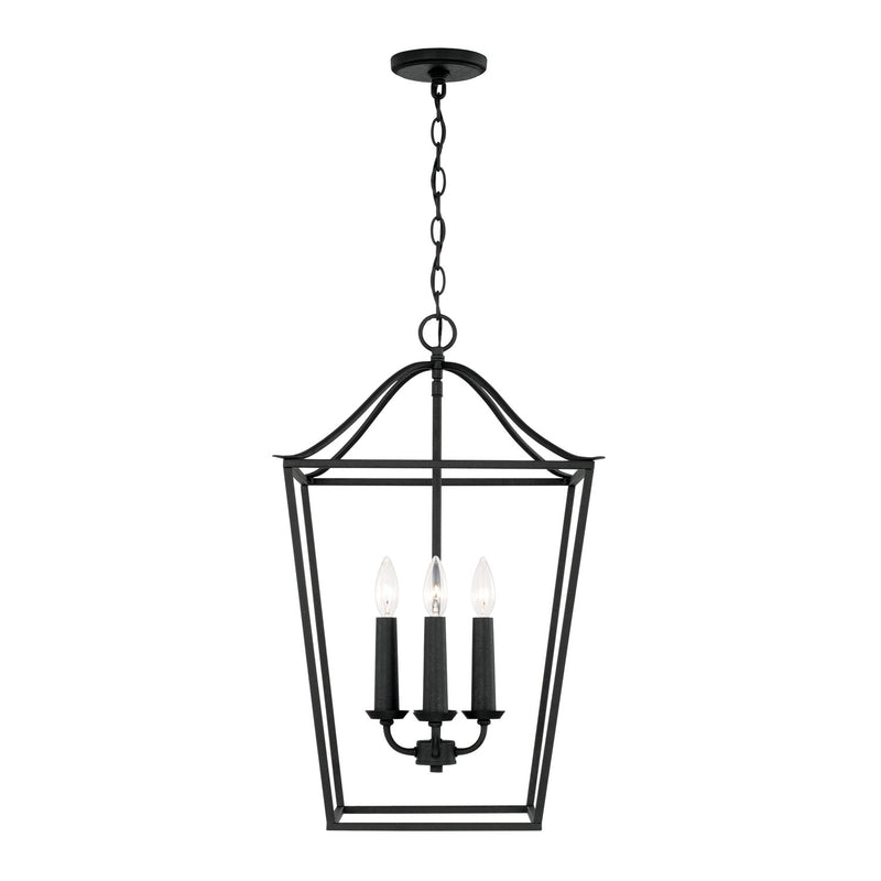 Capital Lighting 550641BI Four Light Foyer, Black Iron