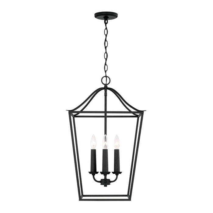 Capital Lighting 550641BI Four Light Foyer, Black Iron