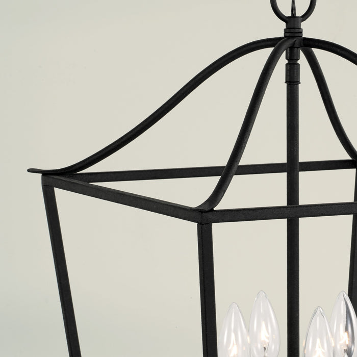 Capital Lighting 550641BI Four Light Foyer, Black Iron