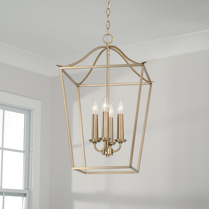 Capital Lighting 550641MA Four Light Foyer, Matte Brass