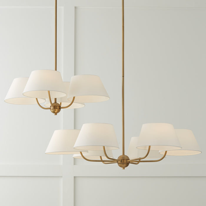 Capital Lighting 450441AD Four Light Chandelier, Aged Brass