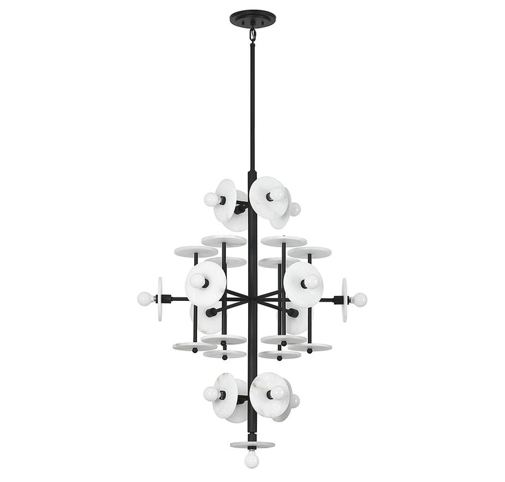 Savoy House 1-1592-15-50 15 Light Chandelier, Black Cashmere