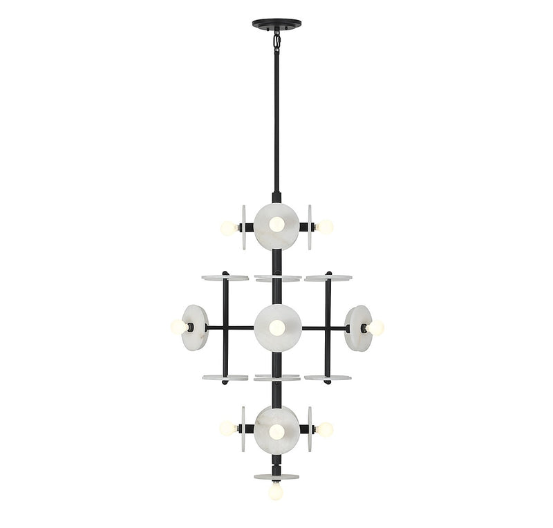 Savoy House 1-1592-15-50 15 Light Chandelier, Black Cashmere