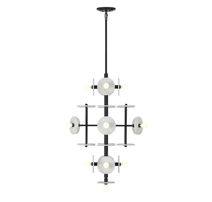 Savoy House 1-1592-15-50 15 Light Chandelier, Black Cashmere