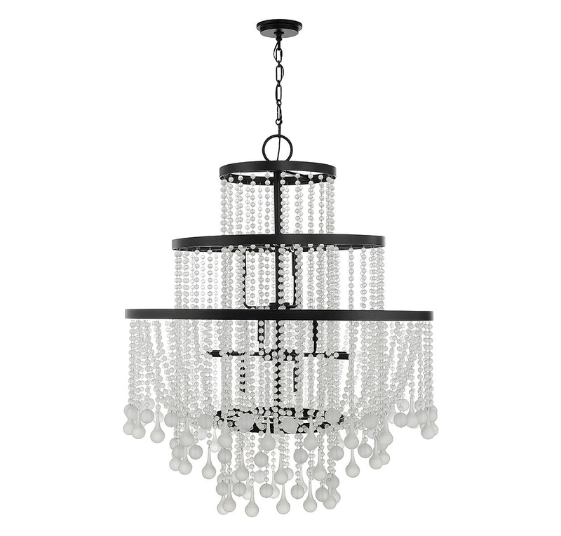 Savoy House 1-1868-15-89 15 Light Chandelier, Matte Black