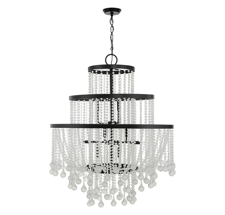 Savoy House 1-1868-15-89 15 Light Chandelier, Matte Black