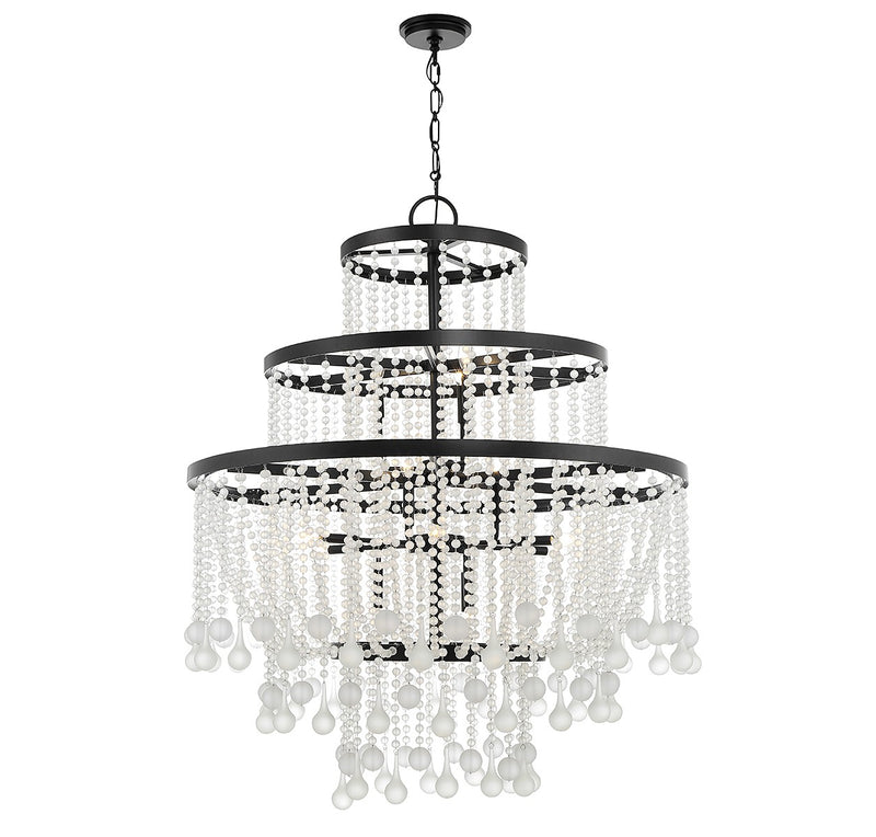 Savoy House 1-1868-15-89 15 Light Chandelier, Matte Black