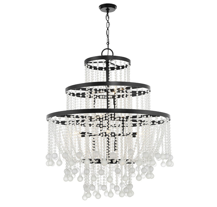 Savoy House 1-1868-15-89 15 Light Chandelier, Matte Black