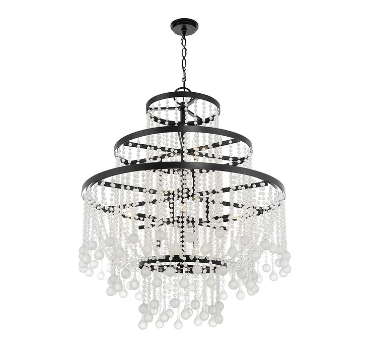 Savoy House 1-1868-15-89 15 Light Chandelier, Matte Black