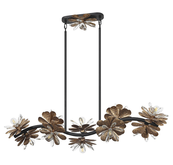 Savoy House 1-1963-10-18 Ten Light Linear Chandelier, Delphine