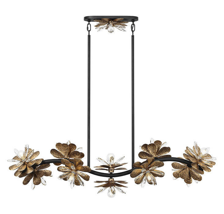 Savoy House 1-1963-10-18 Ten Light Linear Chandelier, Delphine
