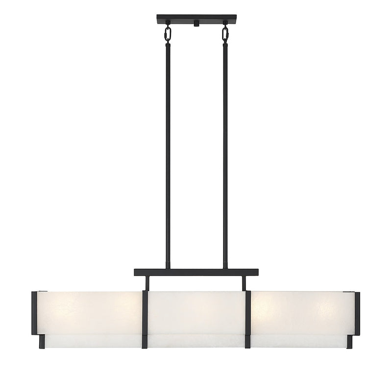 Savoy House 1-2330-5-50 Five Light Linear Chandelier, Black Cashmere