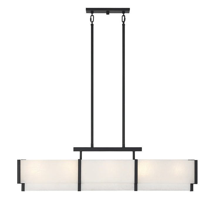 Savoy House 1-2330-5-50 Five Light Linear Chandelier, Black Cashmere