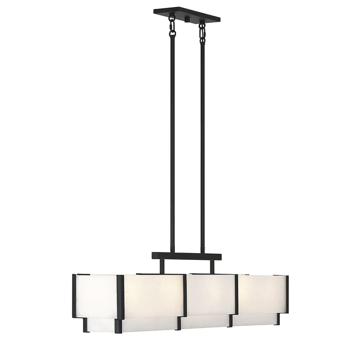 Savoy House 1-2330-5-50 Five Light Linear Chandelier, Black Cashmere