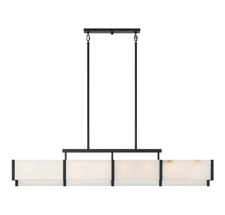 Savoy House 1-2332-8-50 Eight Light Linear Chandelier, Black Cashmere