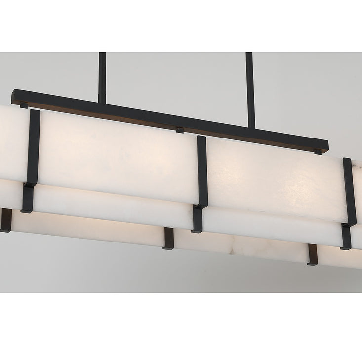 Savoy House 1-2332-8-50 Eight Light Linear Chandelier, Black Cashmere
