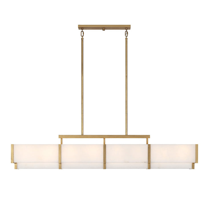 Savoy House 1-2332-8-60 Eight Light Linear Chandelier, Distressed Gold