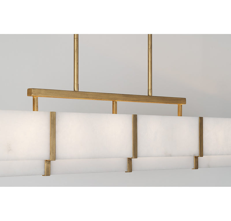Savoy House 1-2332-8-60 Eight Light Linear Chandelier, Distressed Gold