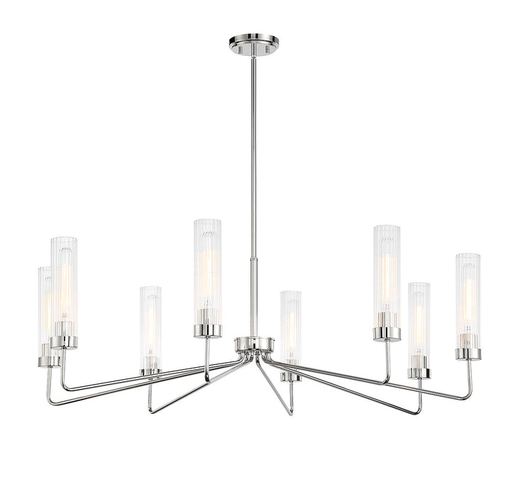Savoy House 1-8860-8-109 Eight Light Chandelier, Polished Nickel