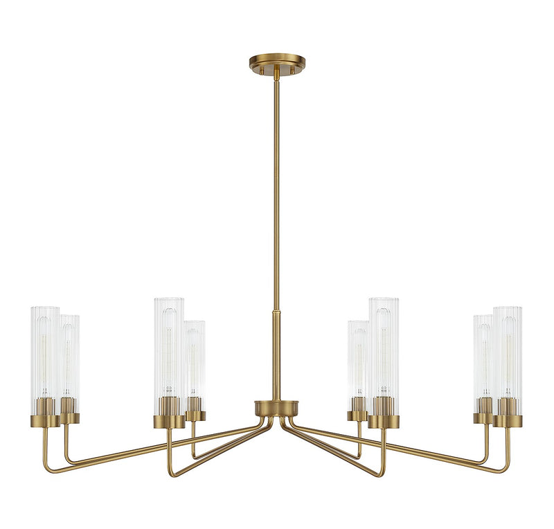 Savoy House 1-8860-8-322 Eight Light Chandelier, Warm Brass
