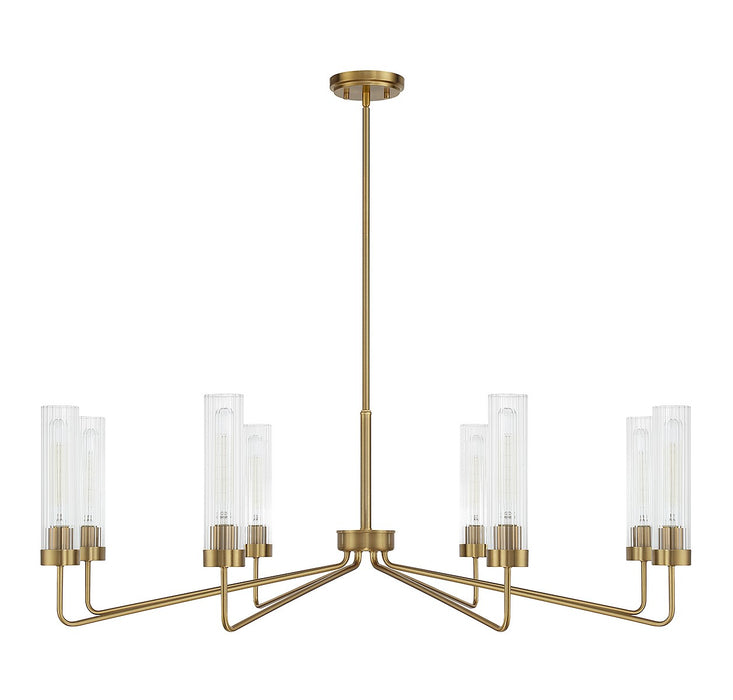 Savoy House 1-8860-8-322 Eight Light Chandelier, Warm Brass