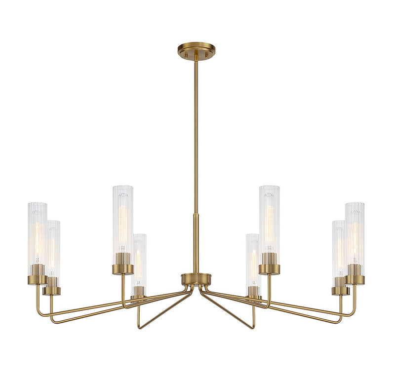 Savoy House 1-8860-8-322 Eight Light Chandelier, Warm Brass