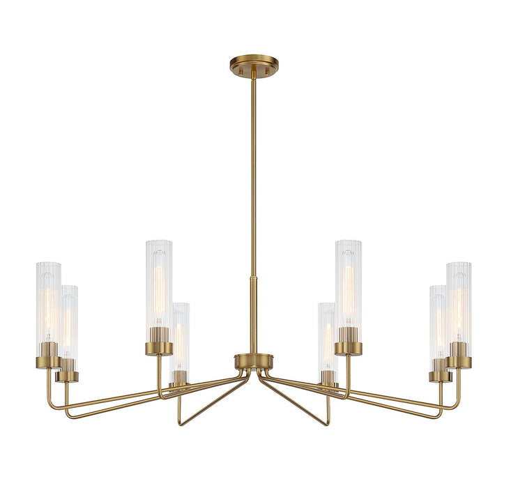 Savoy House 1-8860-8-322 Eight Light Chandelier, Warm Brass